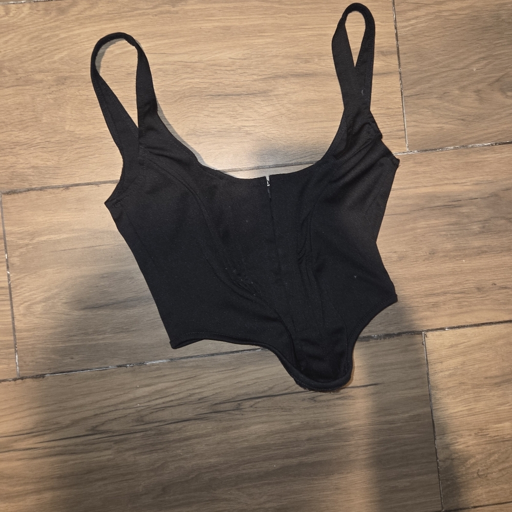 Black Crop Corset